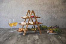 Load image into Gallery viewer, SERVING LADDER - 3 TIERED SERVING STATION (ACACIA WOOD)
