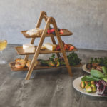 Load image into Gallery viewer, SERVING LADDER - 3 TIERED SERVING STATION (ACACIA WOOD)