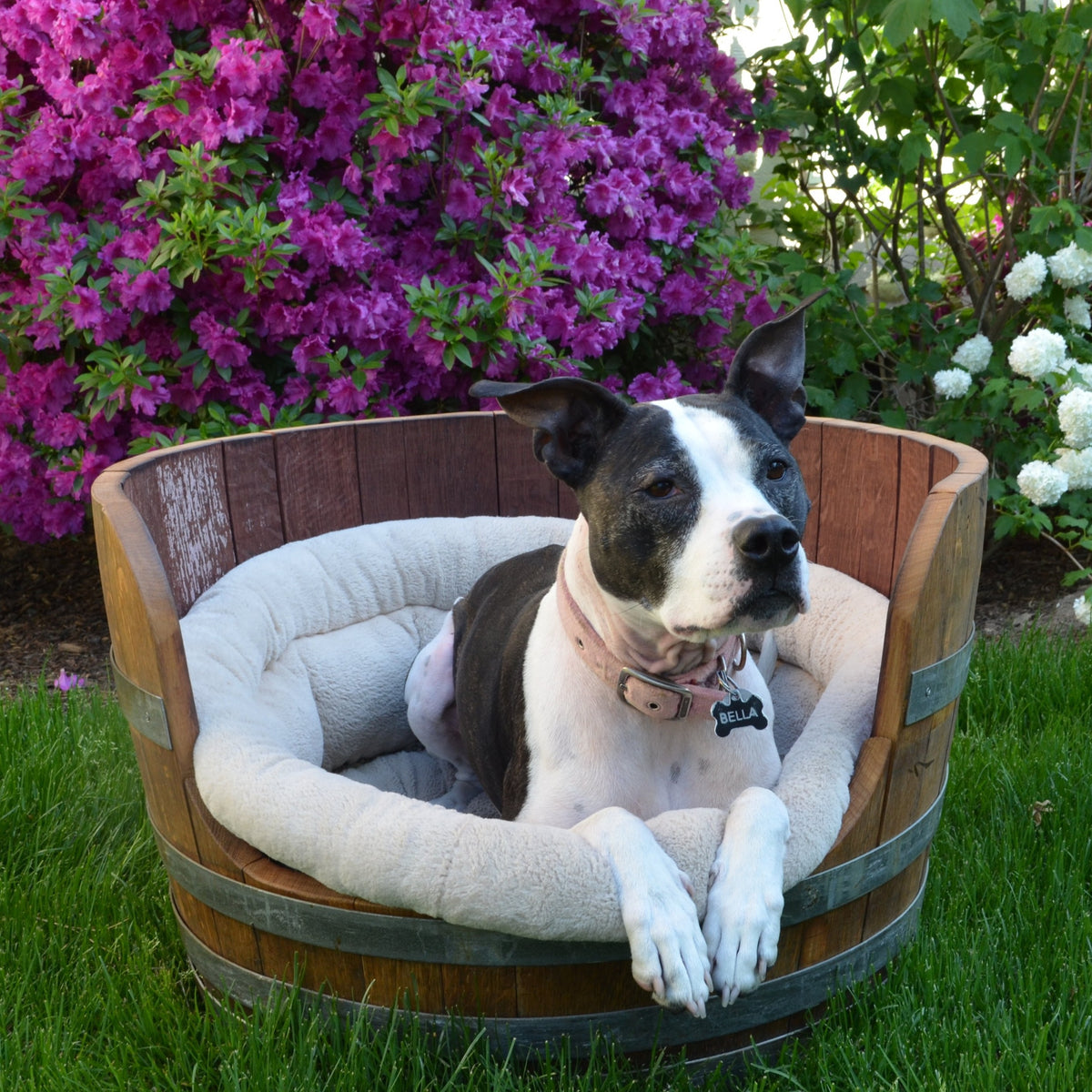 Reclaimed Wine Barrel Dog Bed A Little Corky