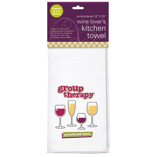 Group Therapy Embroidered Kitchen Towel