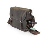 ADVENTURE WINE TOTE, (KHAKI GREEN WITH BROWN ACCENTS)
