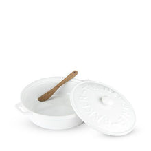 Load image into Gallery viewer, CERAMIC BRIE BAKER &amp; ACACIA WOOD SPREADER SET BY TWINE®