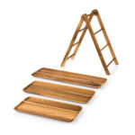 SERVING LADDER - 3 TIERED SERVING STATION (ACACIA WOOD)